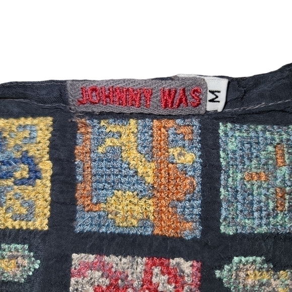 JOHNNY Was Navy Blue Nikolita Embroidered Blouse - Picture 3 of 4